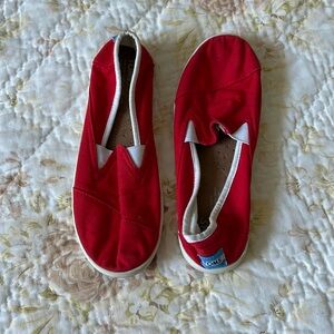 Red Tom’s slip ons 6